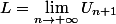 L =\lim_{n\to +\infty}U_{n+1}